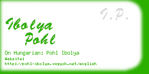 ibolya pohl business card